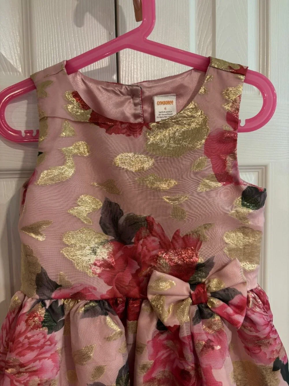 Gymboree Formal Dress Sugar Plum Fairy Pink Gold Floral Girl's 6